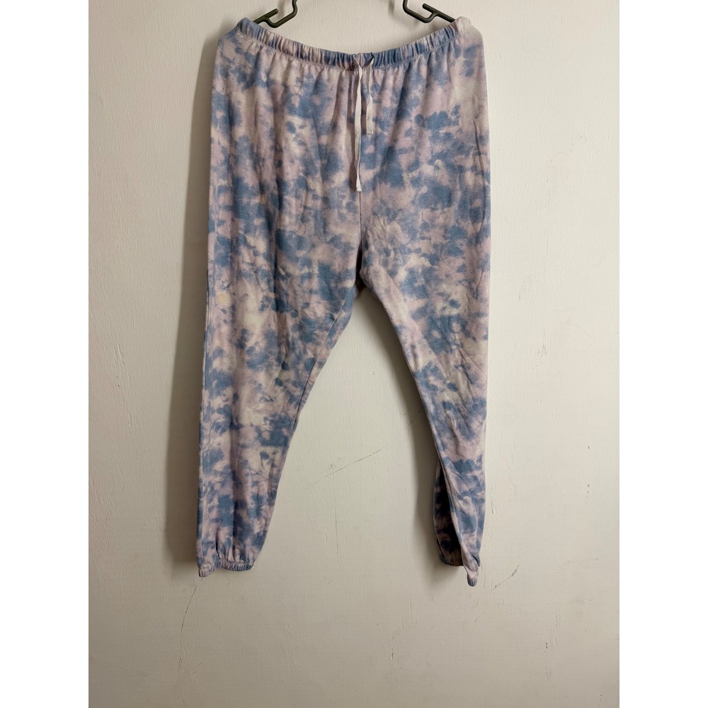 Como Blu Woman Tie Dye Joggers Blue Purple Sweatpants Plus Size 1X BC169TD-ARW